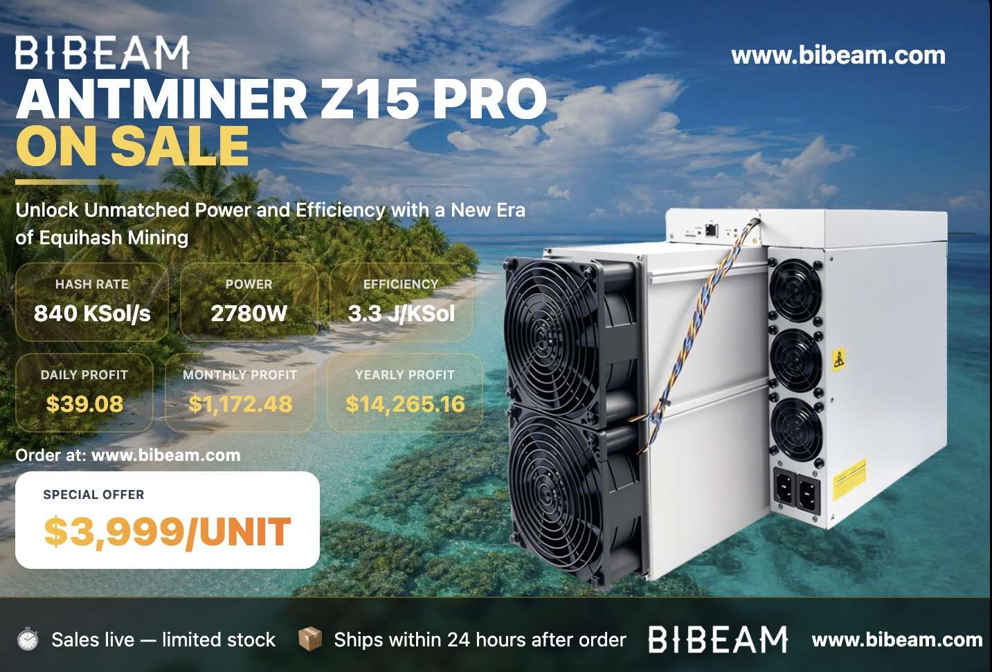 Antminer Z15 Pro for Sale